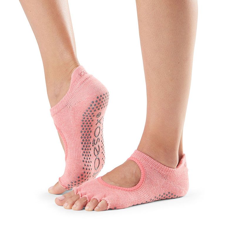 Chaussettes Pilates Toesox® HT Bellarina Melon | Chaussettes Pilates à orteils séparés