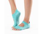 Chaussettes Pilates Toesox® HT Bellarina Aqua profil | Chaussettes de Pilates