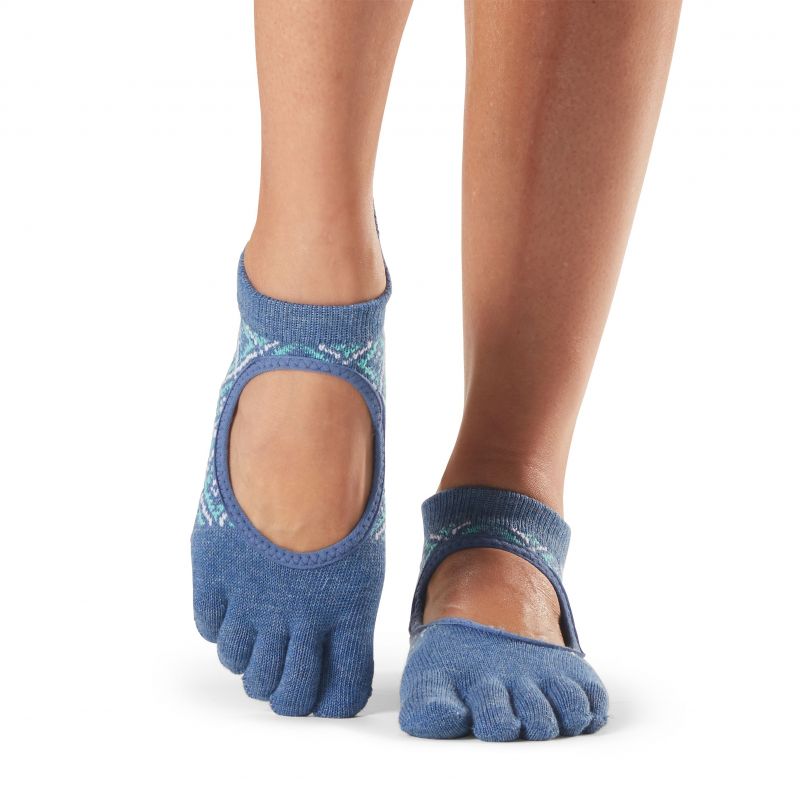 Chaussettes antidérapantes Toesox® Full Toe Bellarina Baja | Chaussettes Pilates