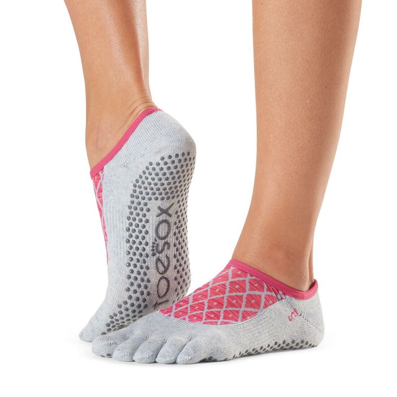 Chaussettes antidérapantes Toesox® Full Toe Luna Siesta | Chaussettes de Pilates 