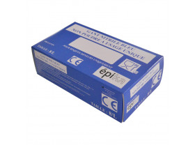 Gants nitrile non-poudrés bleu 8/9 Large, boîte de 200 | Gant nitrile non poudré