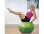 Femme exercice de gainage avec le ballon de gym SISSEL® SECUREMAX® Ø45 cm vert