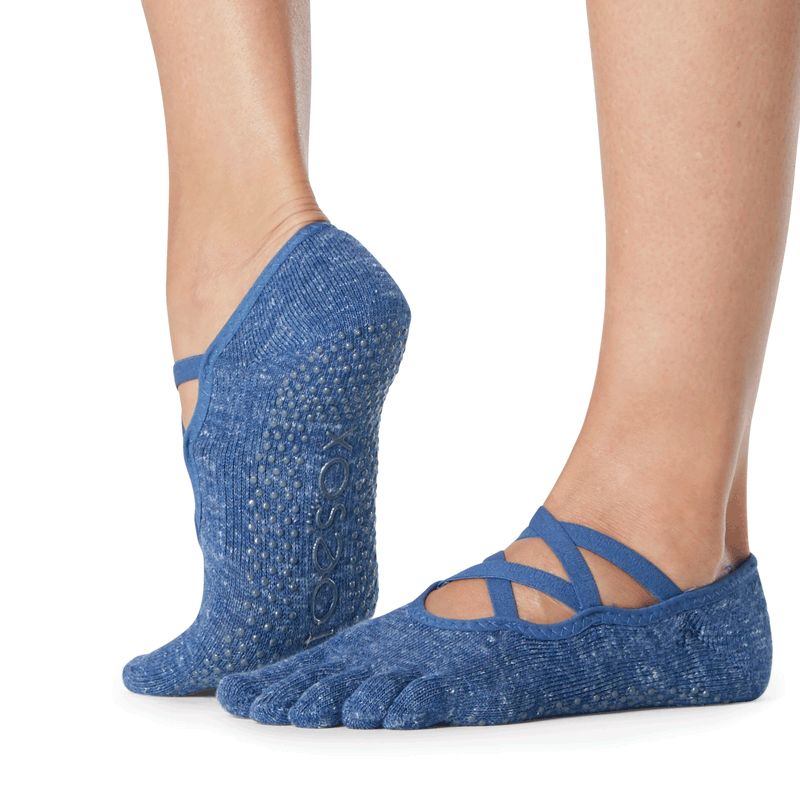 Chaussettes antidérapantes Toesox® Full Toe Bellarina lunar