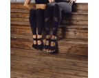 Chaussettes antidérapantes Toesox® Full Toe Bellarina noires