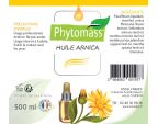 Étiquette de composition de l'huile de massage à l'arnica Phytomass®