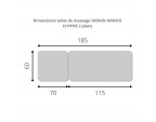 Dimensions table de massage électrique DESIGN KINEXO CHYPRE 2 plans - sisselpro.fr
