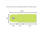 Dimensions Table de massage Winelec® FUTUNA 3 plans - sisselpro.fr