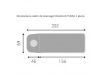 Dimensions Table de massage Winelec® PUMA 2 plans - sisselpro.fr