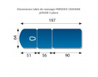 Dimensions Table de massage FERROX® CEZANNE JUNIOR 3 plans - sisselpro.fr