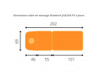 Dimensions Table de massage hydraulique Winelec® JAGUAR 3 plans - sisselpro.fr