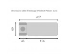 Dimensions Table de massage hydraulique Winelec® PUMA 4 plans