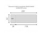 Dimensions Table d'ostéopathie 2 plans DESIGN KINEXO GLENOSTÉO - Table ostéopathe - sisselpro.fr