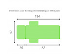 Dimensions Table d'ostéopathie 2 plans GENIN Espace 3196 - sisselpro.fr