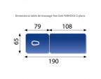 Dimensions Table de massage fixe 2 plans FERROX® Dali - Tables fixes kiné - sisselpro.fr
