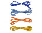 Câble Globus 4 voies - lot de 4 - orange, jaune, bleu clair et bleu foncé