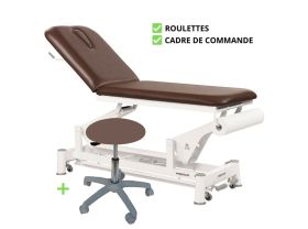 Table de massage ECOPOSTURAL C5533 2 plans avec tabouret