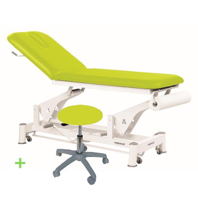 Table de massage hydraulique ECOPOSTURAL C5733 2 plans aec tabouret