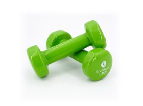 Paire d'haltères vinyle vert de 1.5 Kg