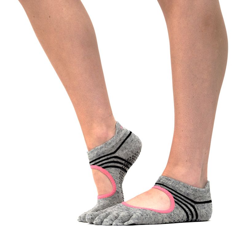 Chaussettes antidérapantes Toesox® Full Toe Bellarina Aerobic vue de profiil
