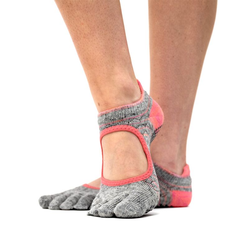 Chaussettes antidérapantes Toesox® Full Toe Bellarina Maniac vue de face