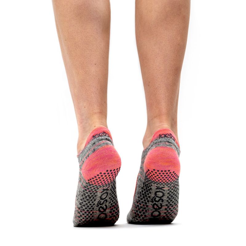 Chaussettes antidérapantes Toesox® Full Toe Bellarina Maniac vue de dos