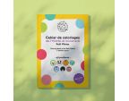 Pack jeu 7 familles et cahier de coloriage Petit Pilates© avec fond vert