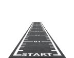 Piste de course en gazon synthétique grise 10 x 1 m Start