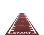 Piste de course en gazon synthétique rouge 10 x 1 m Start
