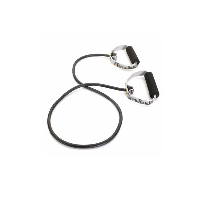 Thera-Band Tubing élastique Avec Poignées – Renforcement Musculaire Bras/épaules – Niveaux Résistance Couleur – 140 Cm