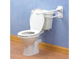 Barre d'appui WC relevable Devon aluminium 69 cm