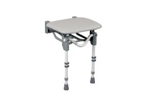 Siège de douche mural rembourre Tooting - Gris