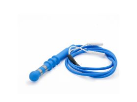 Sonde anale à bagues 2 encoches bleue DIN