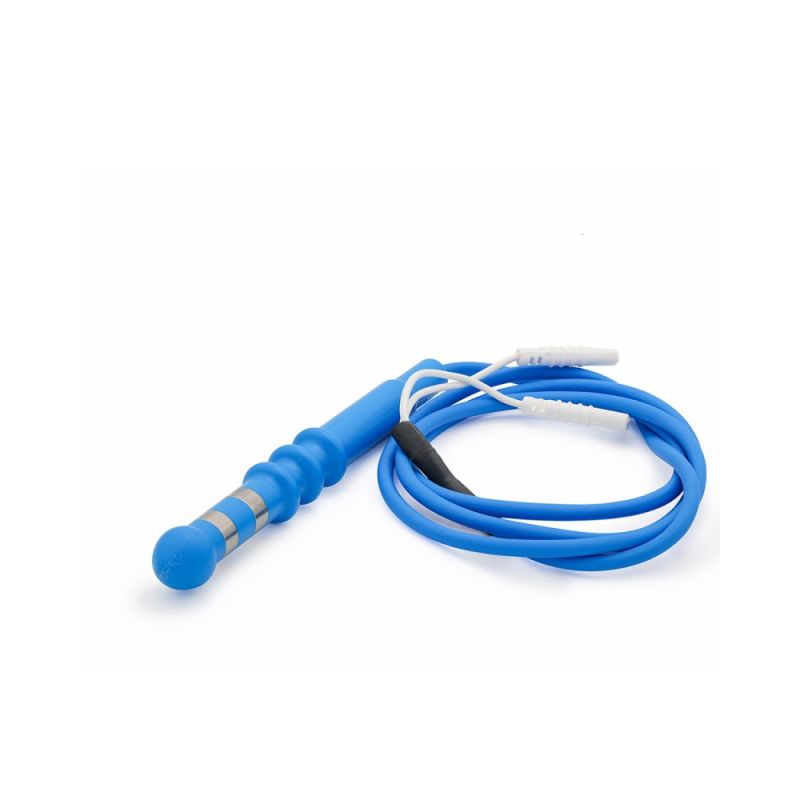 Sonde anale à bagues 2 encoches bleue DIN Sonde anale à bagues 2 encoches bleue DIN