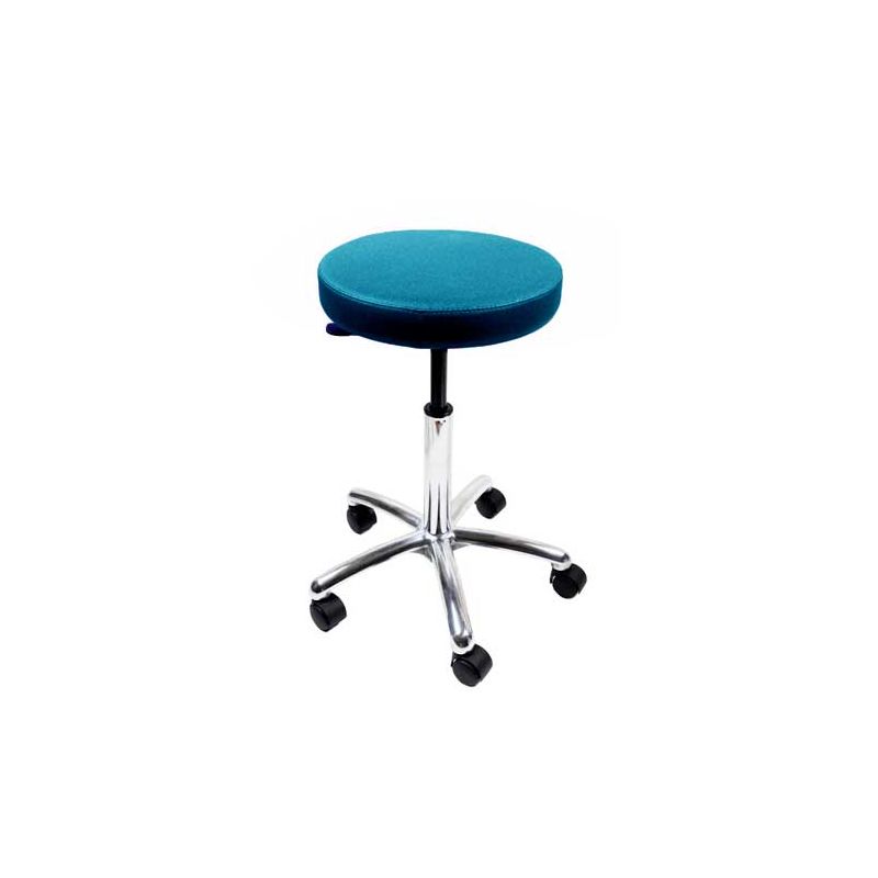 TABOURET A ROULETTES, Turquoise