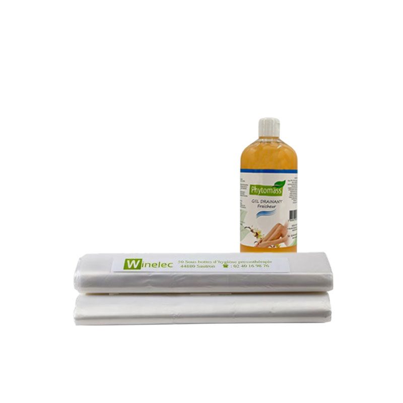 Pack Pressothérapie : Sous-bottes Winelec® (x100) & Gel drainant Phytomass® 1L
