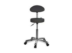 Tabouret à roulettes et dossier Basic vue de face