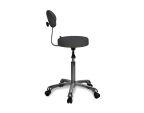 Tabouret à roulettes et dossier Basic vue de profil