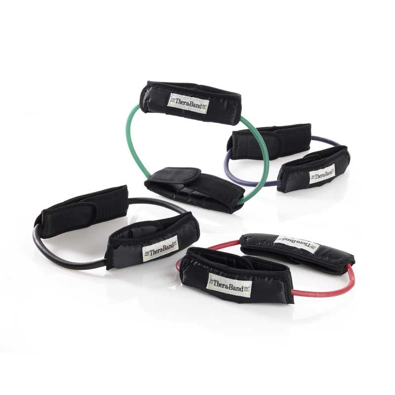 Tubes élastiques de musculation en boucle avec support rembourré THERABAND®