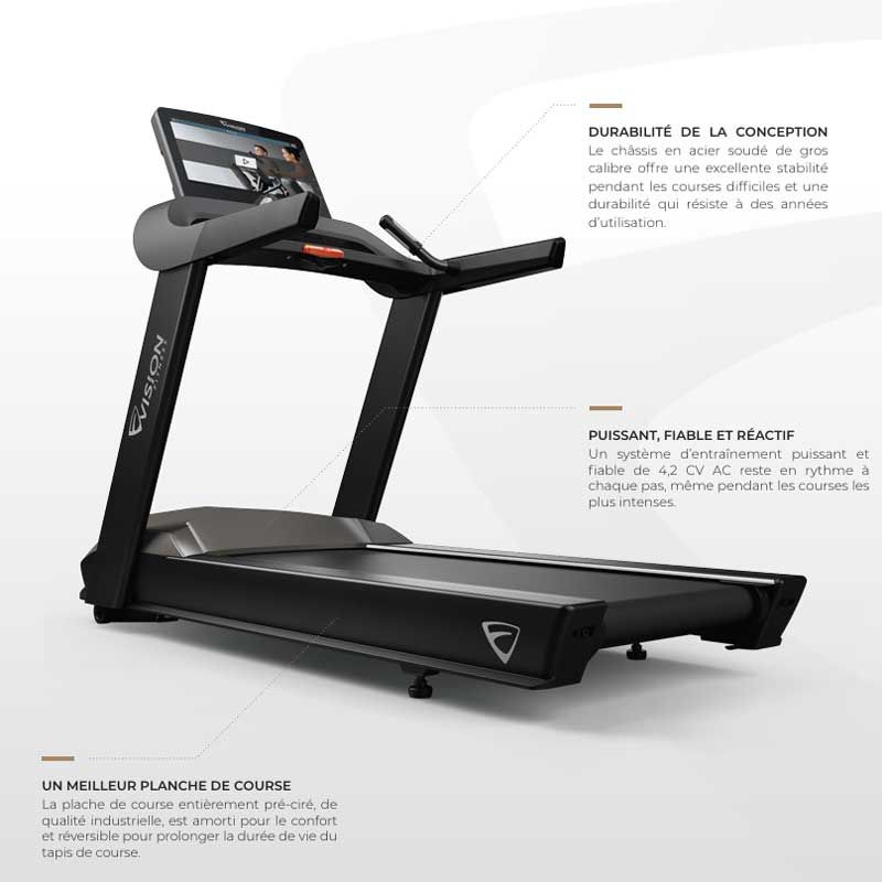 Tapis de course professionnel T600 - Vision Fitness