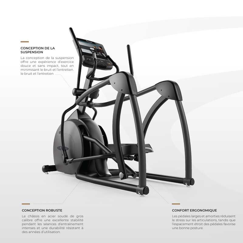 Vélo elliptique à suspension S600E - Vision Fitness