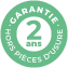 2 ans hors pièces d'usure (gamme pro)